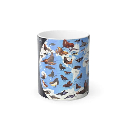 Pinnipeds Around the World (1987) (Map) Color Changing Mug 11oz-11oz-Go Mug Yourself