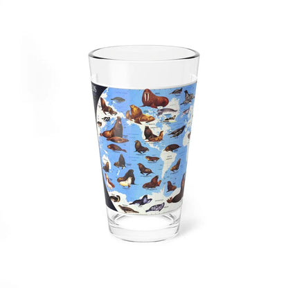 Pinnipeds Around the World (1987) (Map) Pint Glass 16oz-16oz-Go Mug Yourself