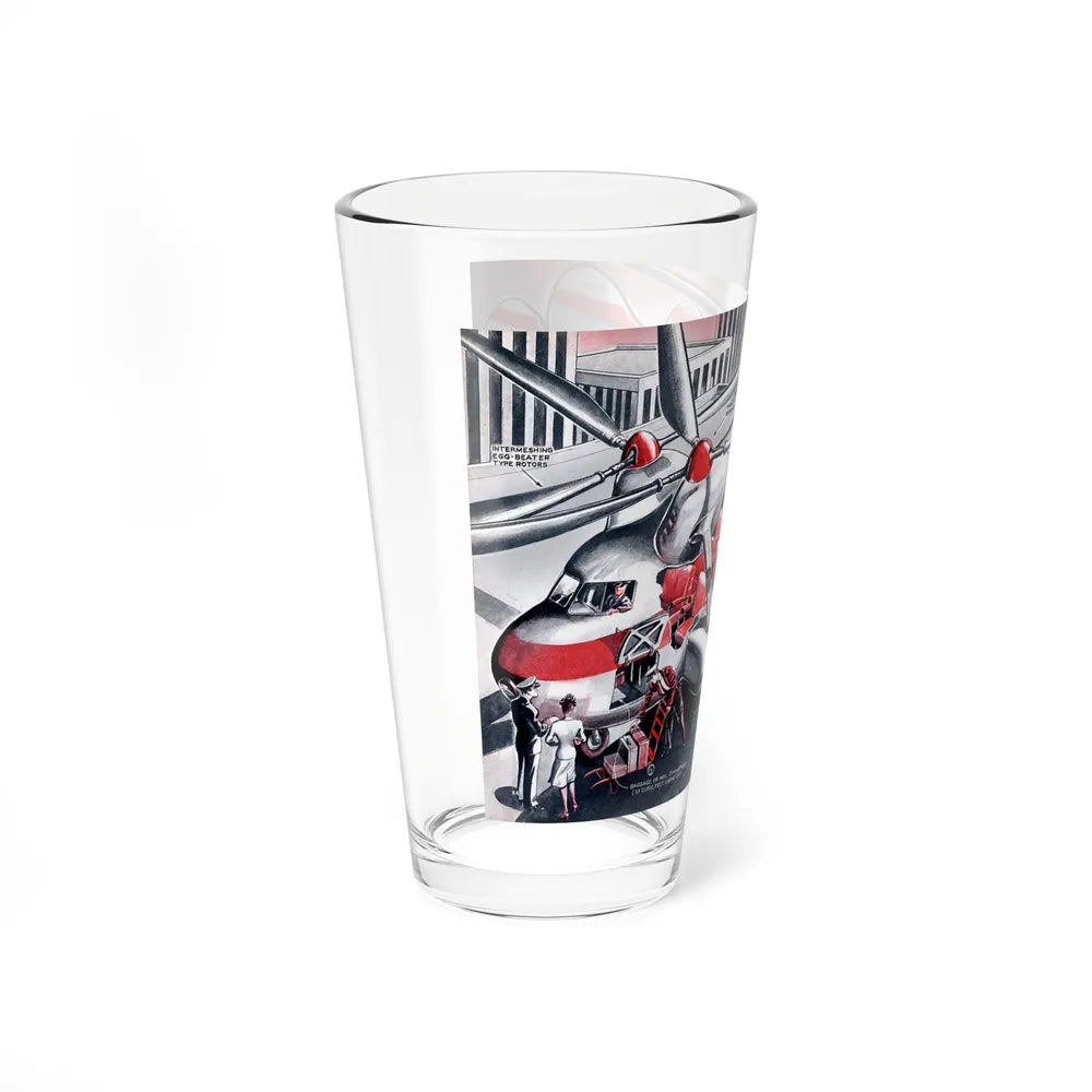 Pinwheel bus, 1947 (Magazine Illustration) Pint Glass 16oz-Go Mug Yourself