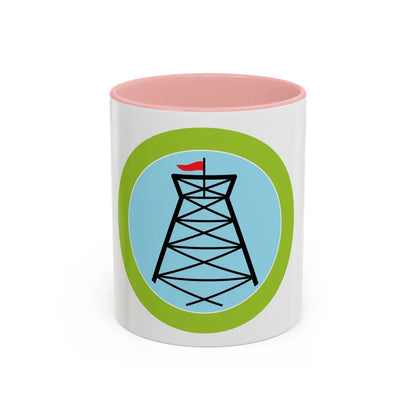 Pioneering (Boy Scout Merit Badge) Accent Coffee Mug-11oz-Pink-Go Mug Yourself