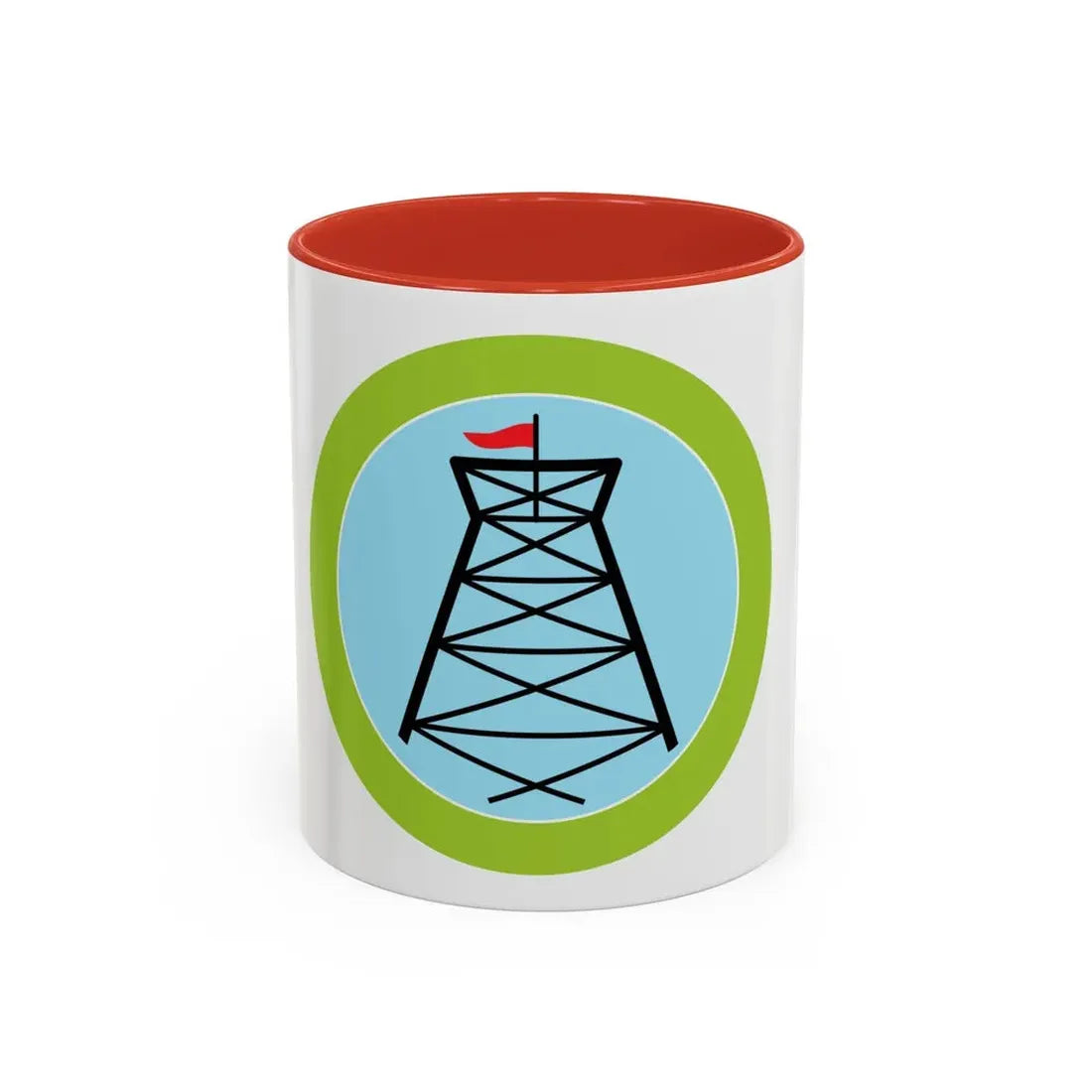 Pioneering (Boy Scout Merit Badge) Accent Coffee Mug 11oz Red - Go Mug Yourself