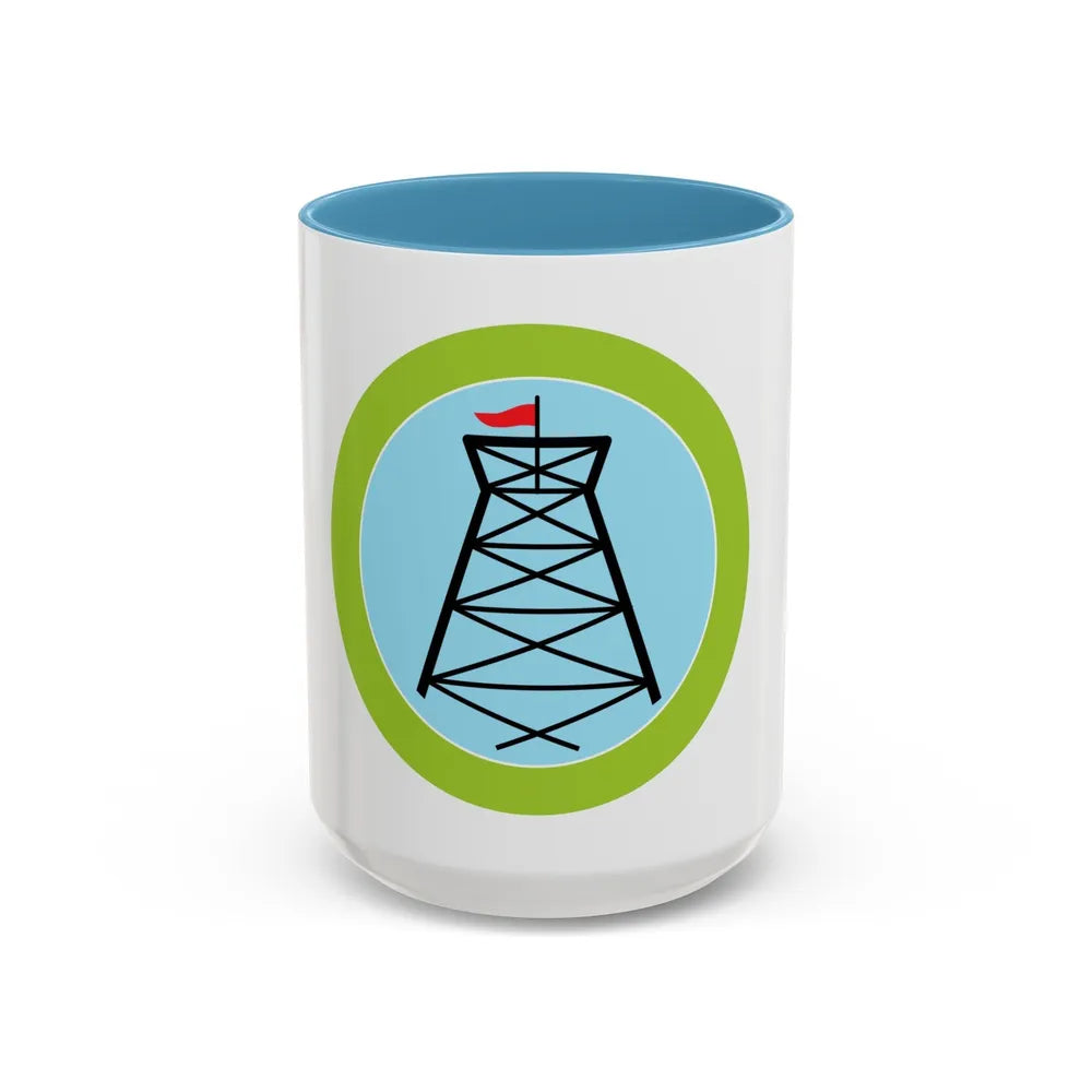 Pioneering (Boy Scout Merit Badge) Accent Coffee Mug-15oz-Light Blue-Go Mug Yourself