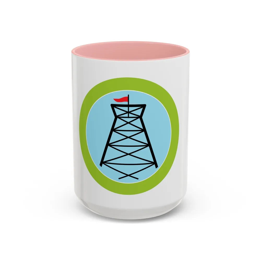 Pioneering (Boy Scout Merit Badge) Accent Coffee Mug-15oz-Pink-Go Mug Yourself