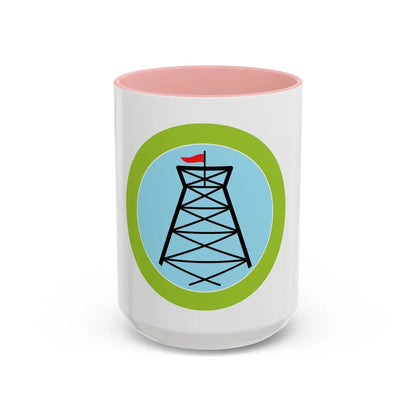 Pioneering (Boy Scout Merit Badge) Accent Coffee Mug-15oz-Pink-Go Mug Yourself