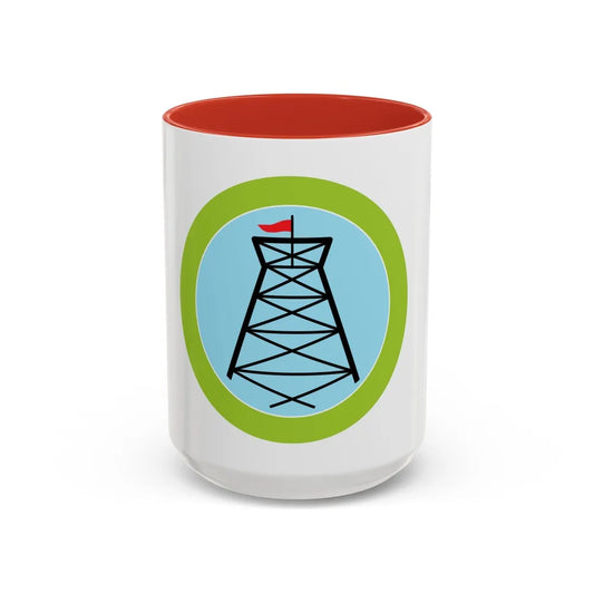 Pioneering (Boy Scout Merit Badge) Accent Coffee Mug-15oz-Red-Go Mug Yourself