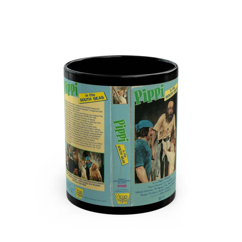 PIPPI IN THE SOUTH SEAS VIDEO GEMS (VHS COVER) - Black Coffee Mug-11oz-Go Mug Yourself