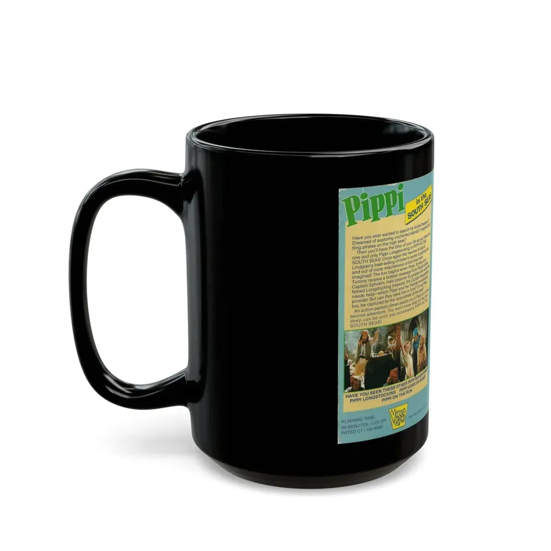PIPPI IN THE SOUTH SEAS VIDEO GEMS (VHS COVER) - Black Coffee Mug - Go Mug Yourself