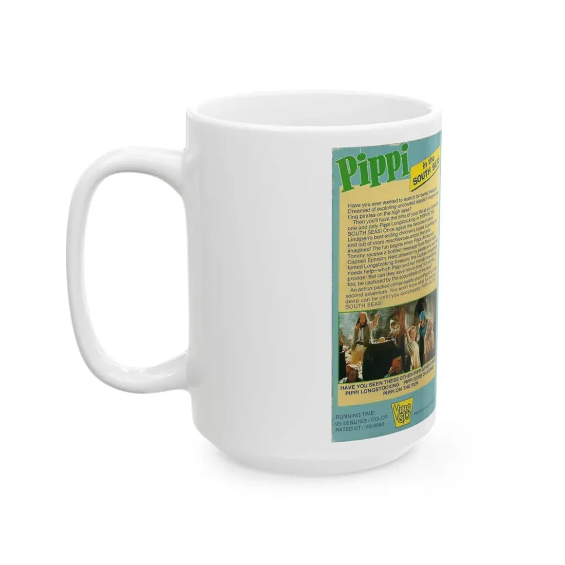 PIPPI IN THE SOUTH SEAS VIDEO GEMS (VHS COVER) - White Coffee Mug - Go Mug Yourself