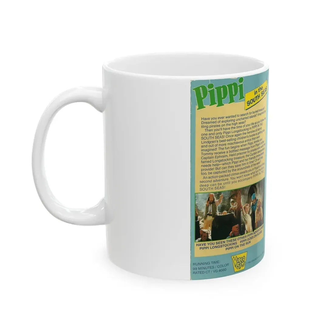PIPPI IN THE SOUTH SEAS VIDEO GEMS (VHS COVER) - White Coffee Mug - Go Mug Yourself