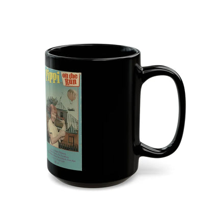 PIPPI ON THE RUN PIPPI LONGSTOCKING (VHS COVER) - Black Coffee Mug-Go Mug Yourself