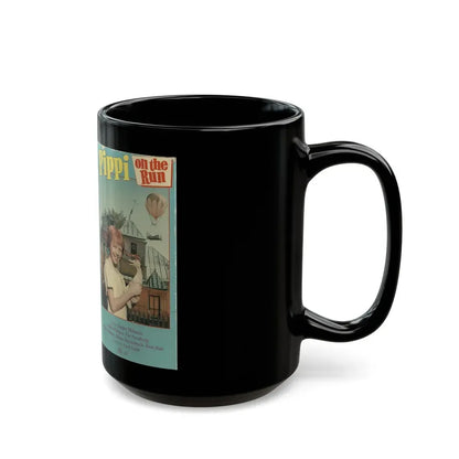 PIPPI ON THE RUN PIPPI LONGSTOCKING (VHS COVER) - Black Coffee Mug - Go Mug Yourself
