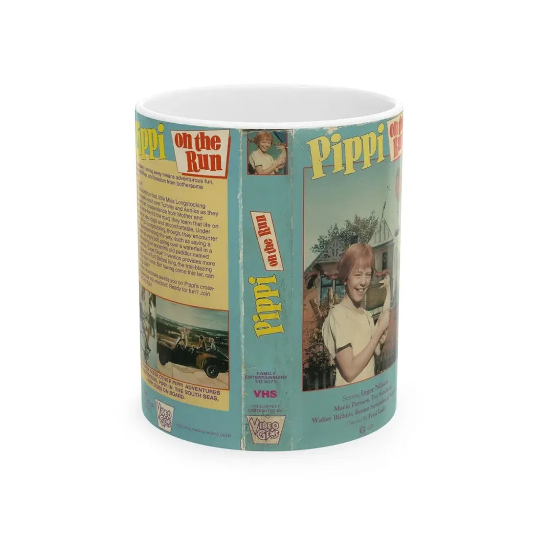 PIPPI ON THE RUN PIPPI LONGSTOCKING (VHS COVER) - White Coffee Mug 11oz - Go Mug Yourself