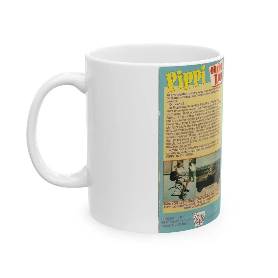 PIPPI ON THE RUN PIPPI LONGSTOCKING (VHS COVER) - White Coffee Mug - Go Mug Yourself