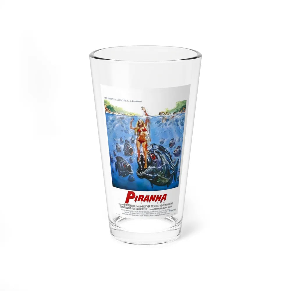 PIRANHA 1978 Movie Poster - Pint Glass 16oz-16oz-Go Mug Yourself