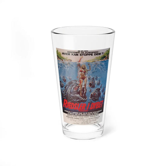 PIRANHA (DANISH) 1978 Movie Poster - Pint Glass 16oz-16oz-Go Mug Yourself