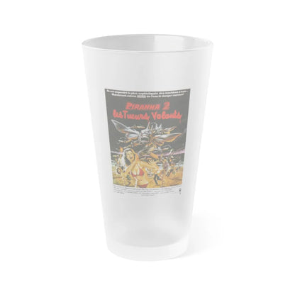 PIRANHA II (FRENCH) 1981 Movie Poster - Frosted Pint Glass 16oz-16oz-Frosted-Go Mug Yourself