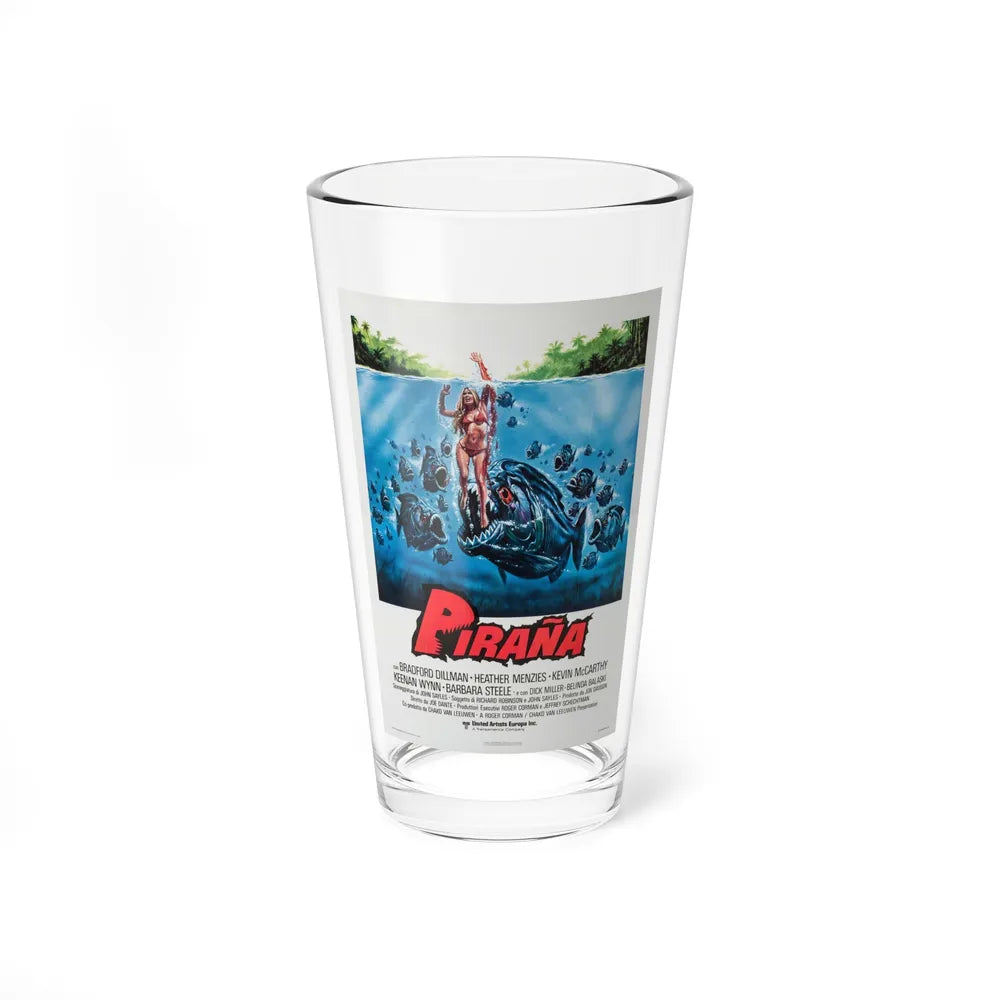 PIRANHA (ITALIAN) 1978 Movie Poster - Pint Glass 16oz-16oz-Go Mug Yourself