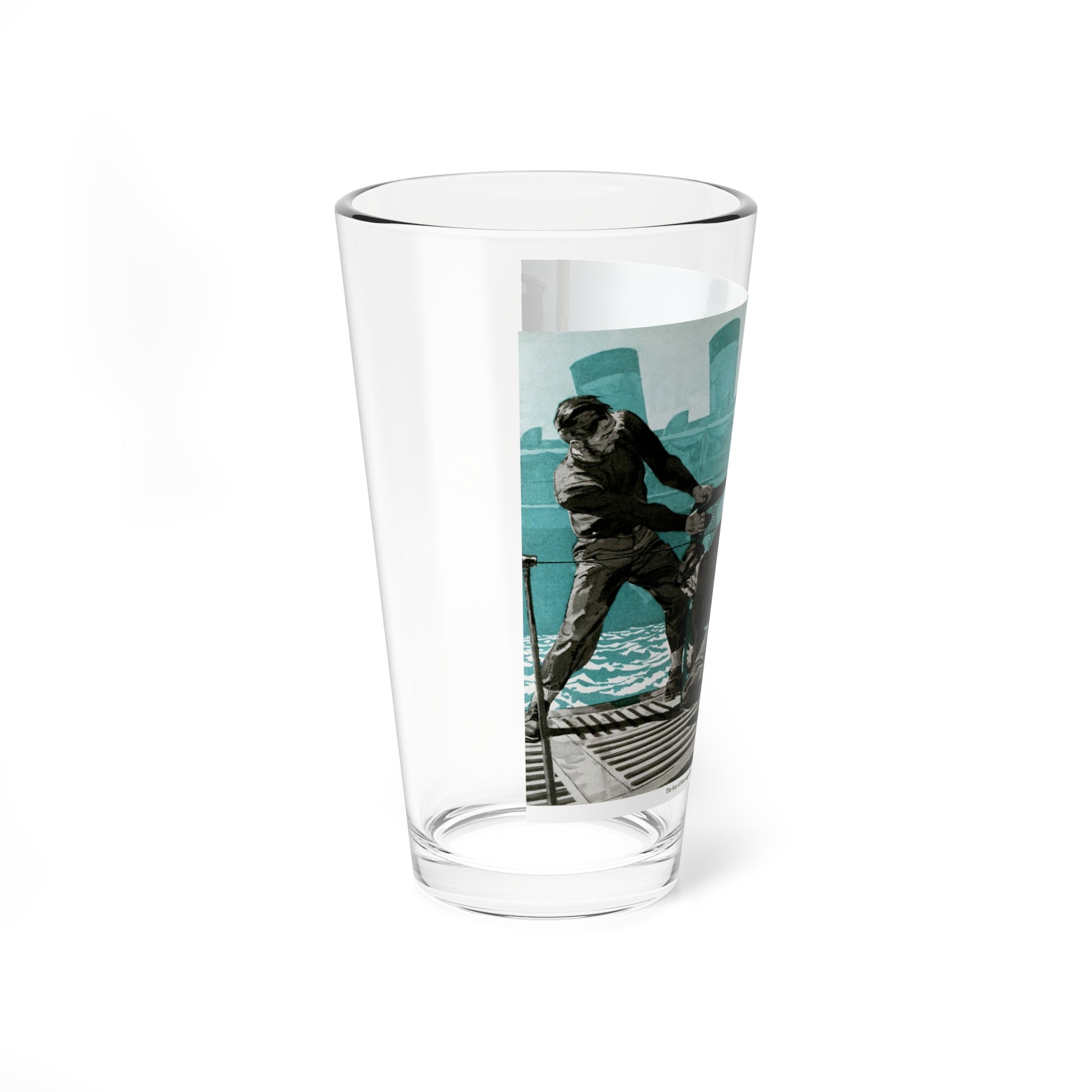 Pirates Aboard the U-19, 1959 (Magazine Illustration) Pint Glass 16oz-Go Mug Yourself