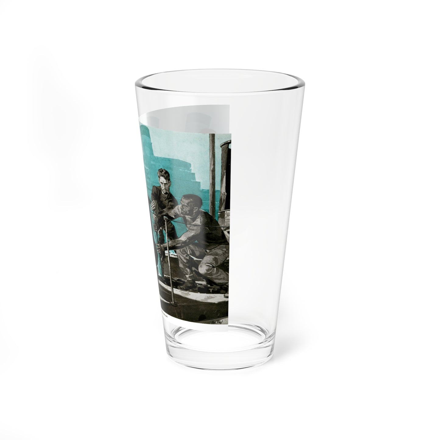 Pirates Aboard the U-19, 1959 (Magazine Illustration) Pint Glass 16oz-Go Mug Yourself