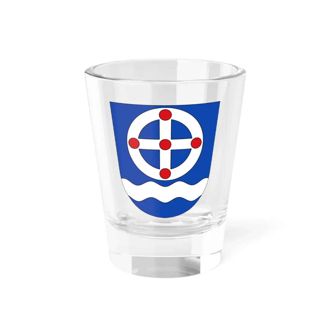 Pirita linnaosa vapp (Estonia) (Coat of Arms) Shot Glass 1.5oz 1.5oz - Go Mug Yourself