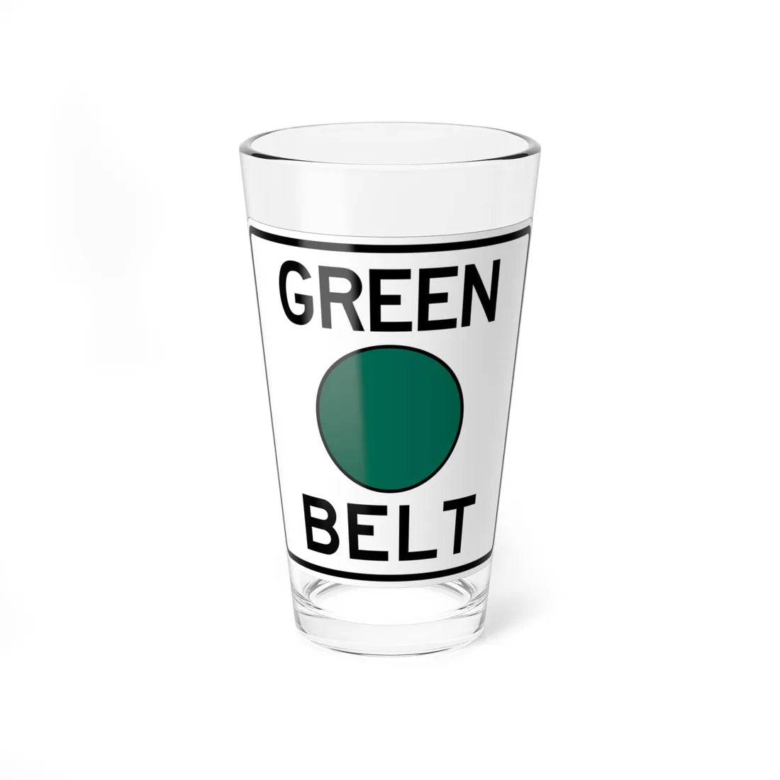 Pittsburgh PA Green Belt shield (Pennsylvania) (Road Sign) Pint Glass 16oz 16oz - Go Mug Yourself