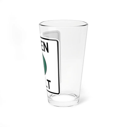 Pittsburgh PA Green Belt shield (Pennsylvania) (Road Sign) Pint Glass 16oz - Go Mug Yourself