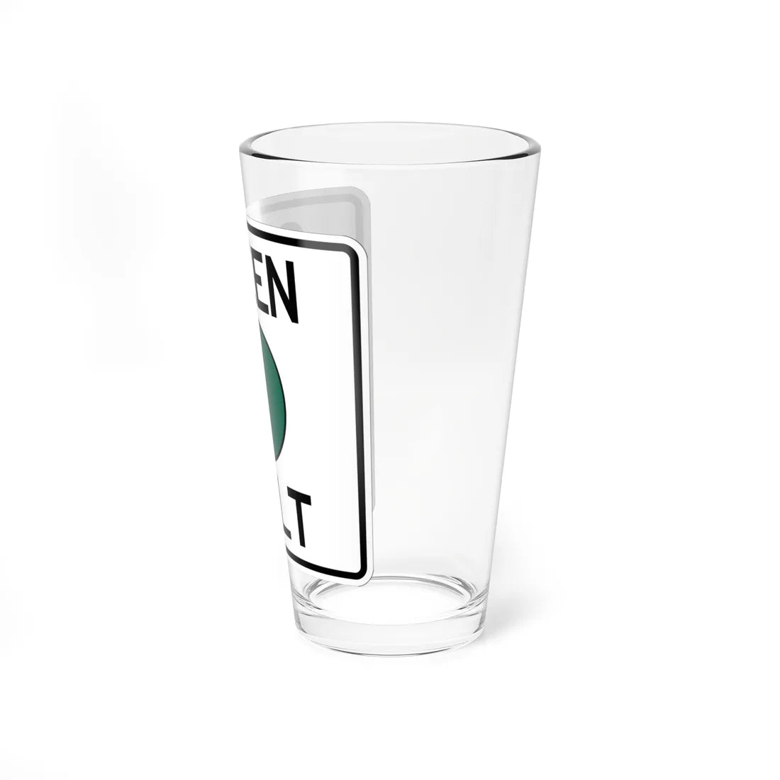 Pittsburgh PA Green Belt shield (Pennsylvania) (Road Sign) Pint Glass 16oz - Go Mug Yourself