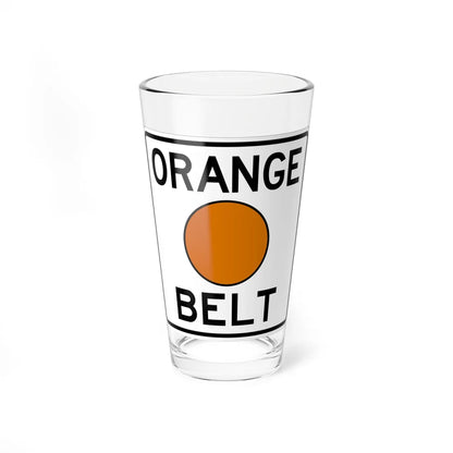 Pittsburgh PA Orange Belt shield (Pennsylvania) (Road Sign) Pint Glass 16oz 16oz - Go Mug Yourself