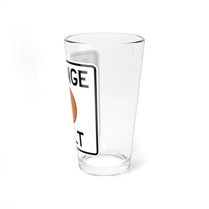 Pittsburgh PA Orange Belt shield (Pennsylvania) (Road Sign) Pint Glass 16oz - Go Mug Yourself
