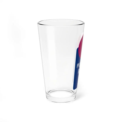Pittsburgh PA Purple Belt shield (Pennsylvania) (Road Sign) Pint Glass 16oz - Go Mug Yourself