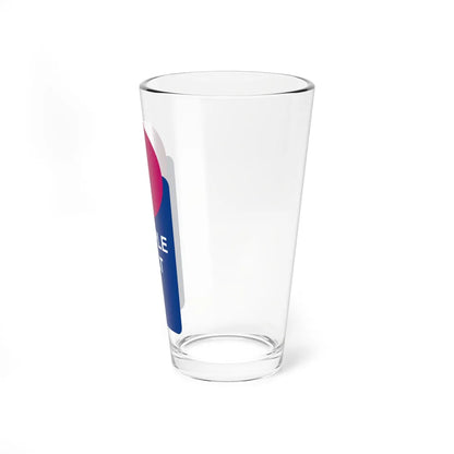 Pittsburgh PA Purple Belt shield (Pennsylvania) (Road Sign) Pint Glass 16oz - Go Mug Yourself