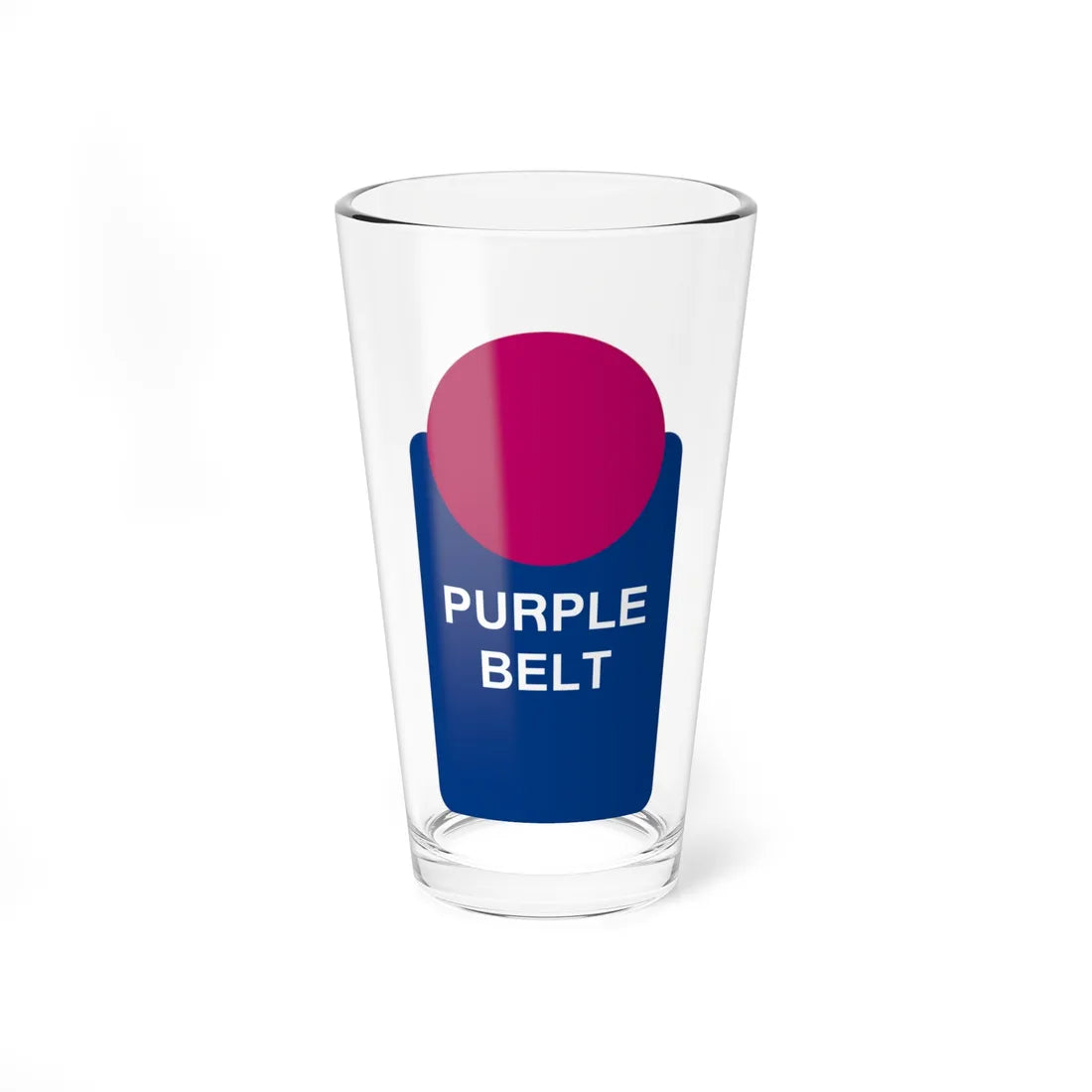 Pittsburgh PA Purple Belt shield (Pennsylvania) (Road Sign) Pint Glass 16oz - Go Mug Yourself
