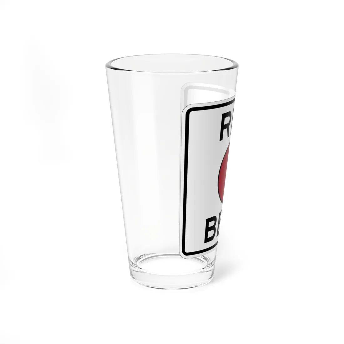 Pittsburgh PA Red Belt shield (Pennsylvania) (Road Sign) Pint Glass 16oz - Go Mug Yourself