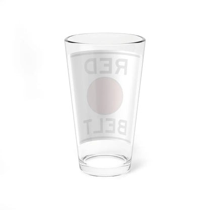 Pittsburgh PA Red Belt shield (Pennsylvania) (Road Sign) Pint Glass 16oz - Go Mug Yourself