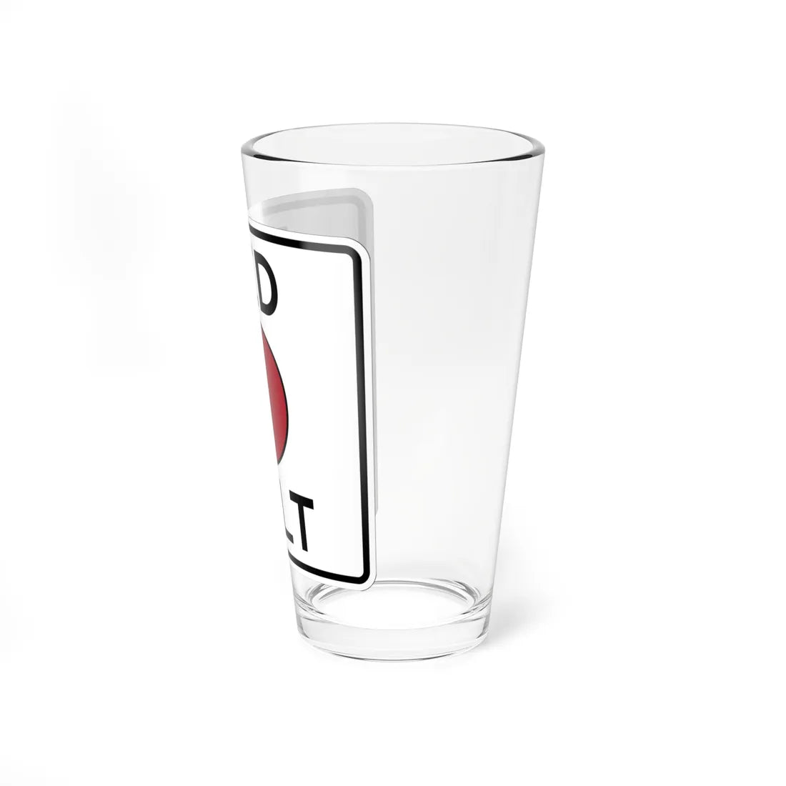 Pittsburgh PA Red Belt shield (Pennsylvania) (Road Sign) Pint Glass 16oz - Go Mug Yourself