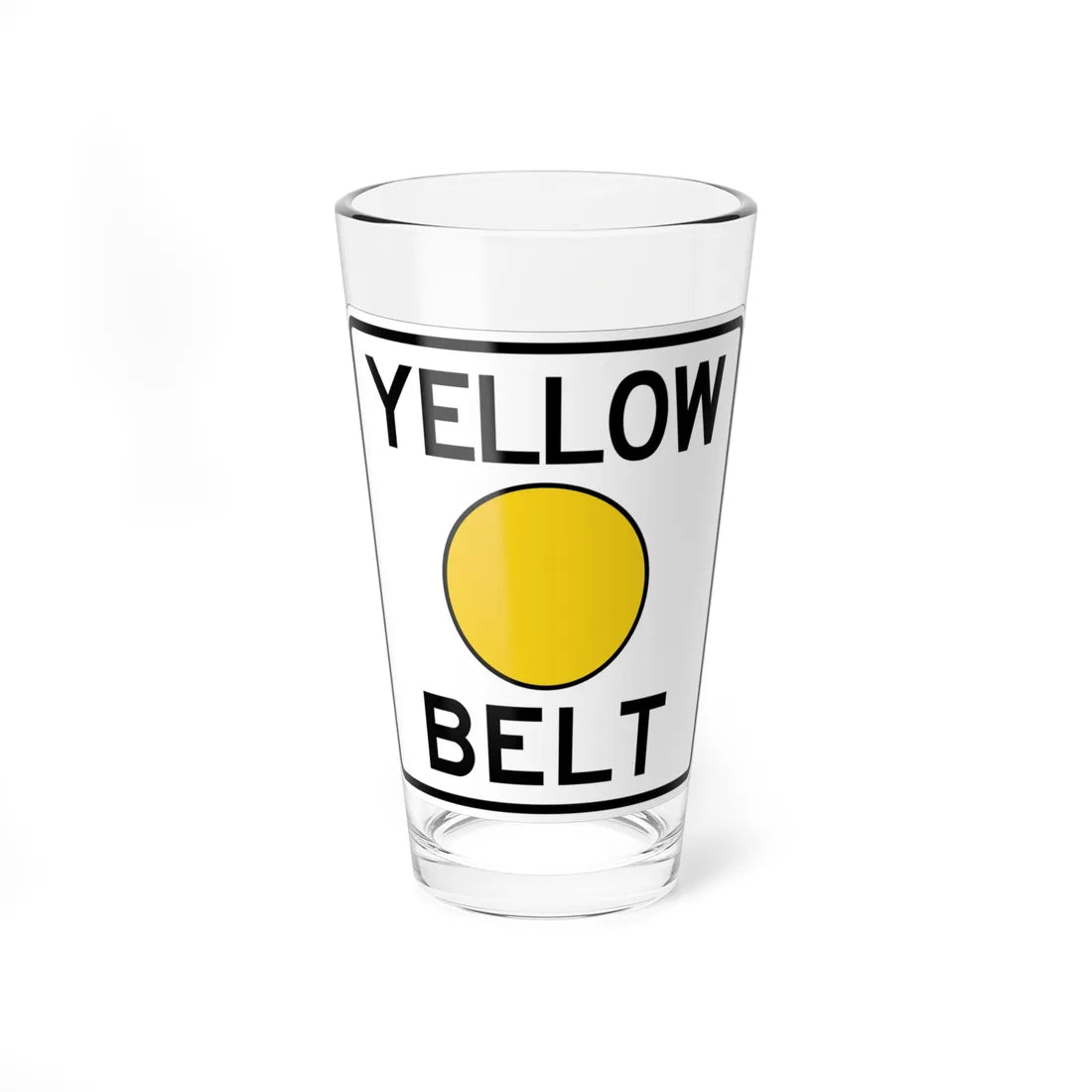 Pittsburgh PA Yellow Belt shield (Pennsylvania) (Road Sign) Pint Glass 16oz 16oz - Go Mug Yourself