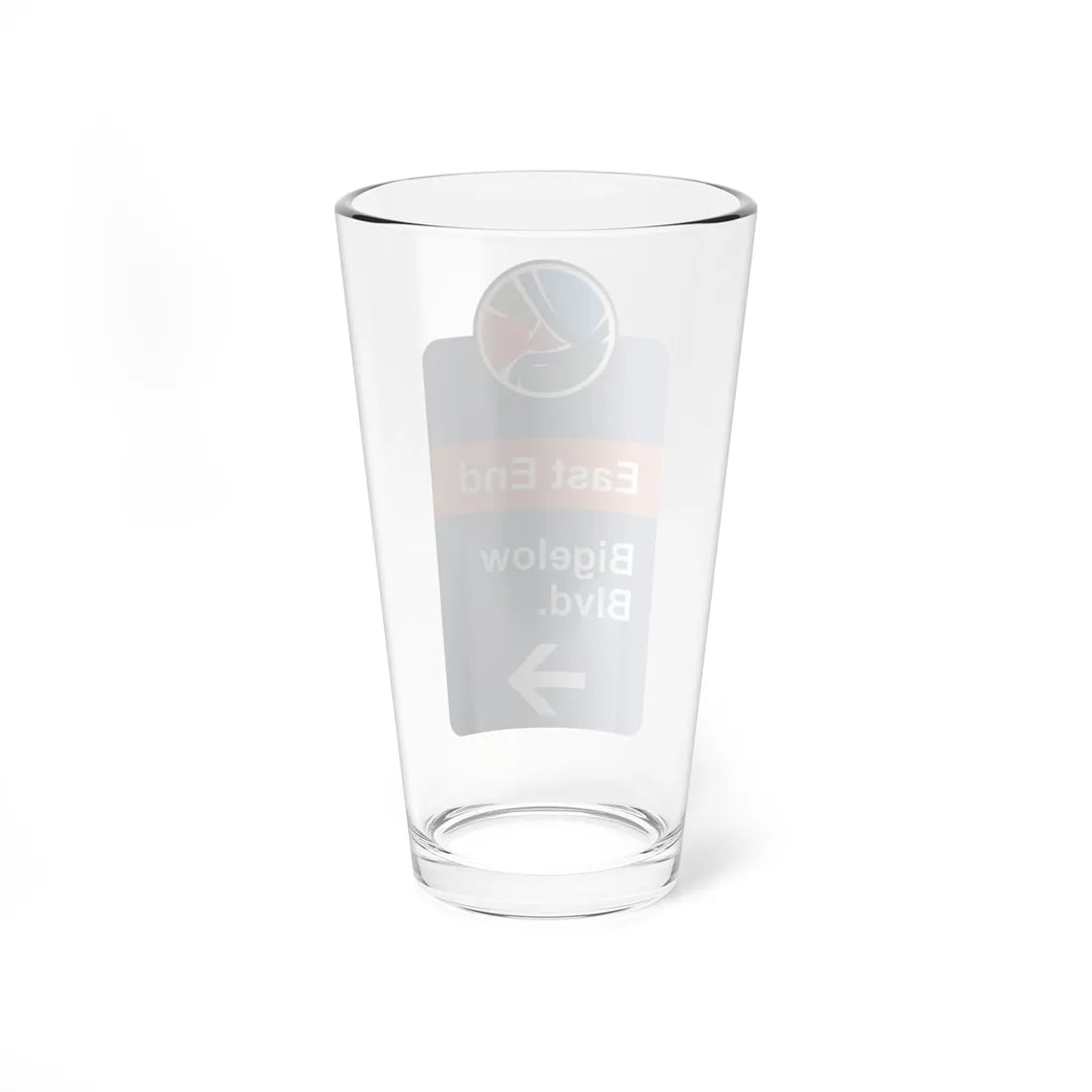 Pittsburgh Wayfinder signage East End and Bigelow (Pennsylvania) (Road Sign) Pint Glass 16oz - Go Mug Yourself