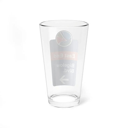 Pittsburgh Wayfinder signage East End and Bigelow (Pennsylvania) (Road Sign) Pint Glass 16oz - Go Mug Yourself