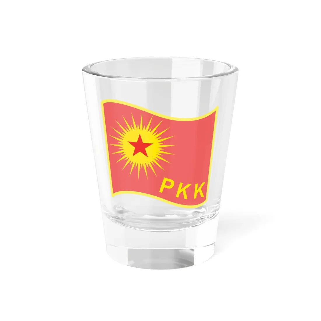 PKK Badge (Turkey) Shot Glass 1.5oz 1.5oz - Go Mug Yourself