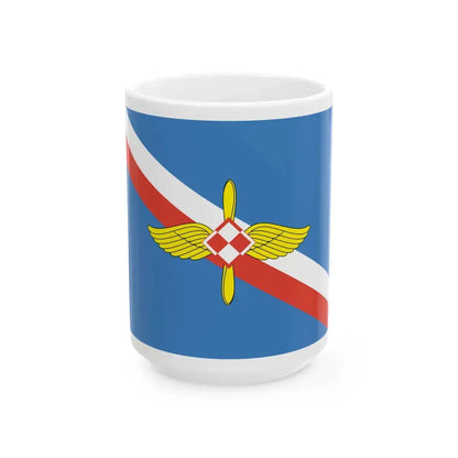 PL air force flag 55-59 (Poland) White Coffee Mug 15oz - Go Mug Yourself