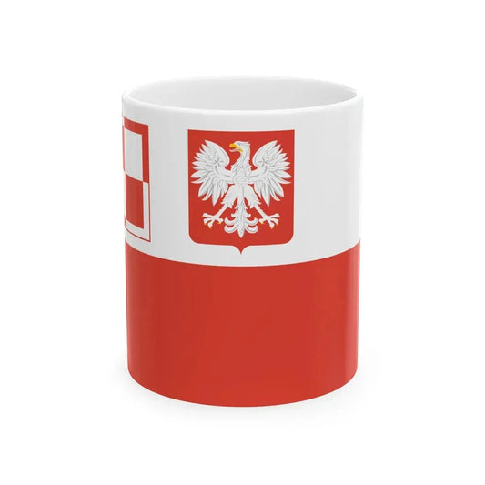 PL air force flag PRL (Poland) White Coffee Mug 11oz - Go Mug Yourself