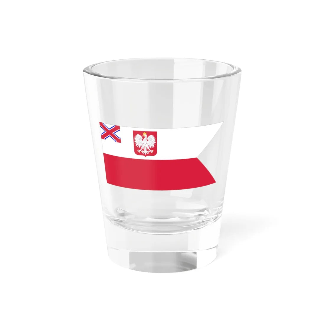 PL Ensign Yacht Klub Polski (Poland) Shot Glass 1.5oz 1.5oz - Go Mug Yourself