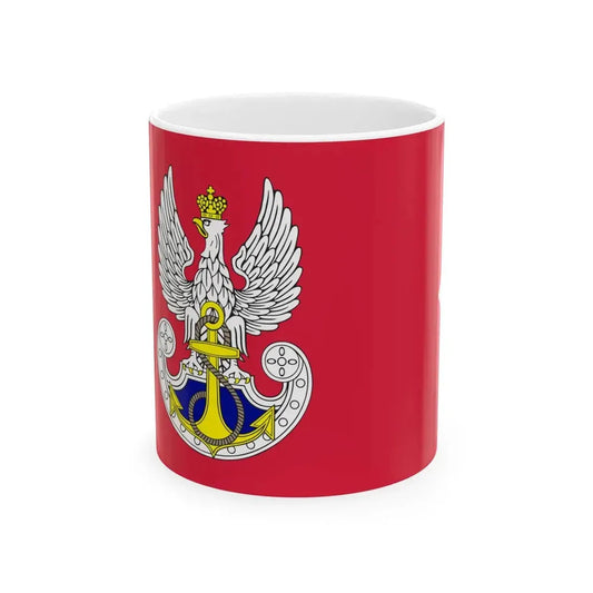 PL navy flag IIIRP (Poland) White Coffee Mug 11oz - Go Mug Yourself