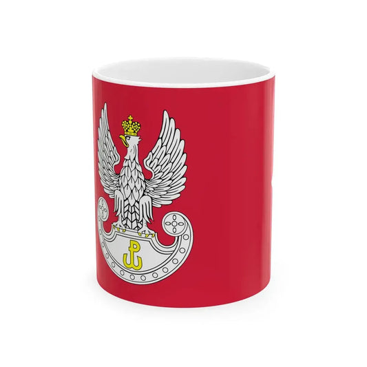 PL territorial defence force flag IIIRP (Poland) White Coffee Mug 11oz - Go Mug Yourself