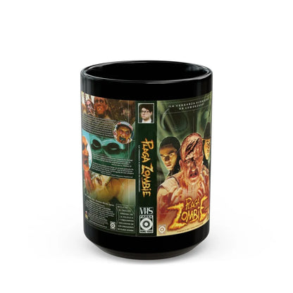 PLAGA ZOMBIE FARSA HOME VIDEO (VHS COVER) - Black Coffee Mug-15oz-Go Mug Yourself