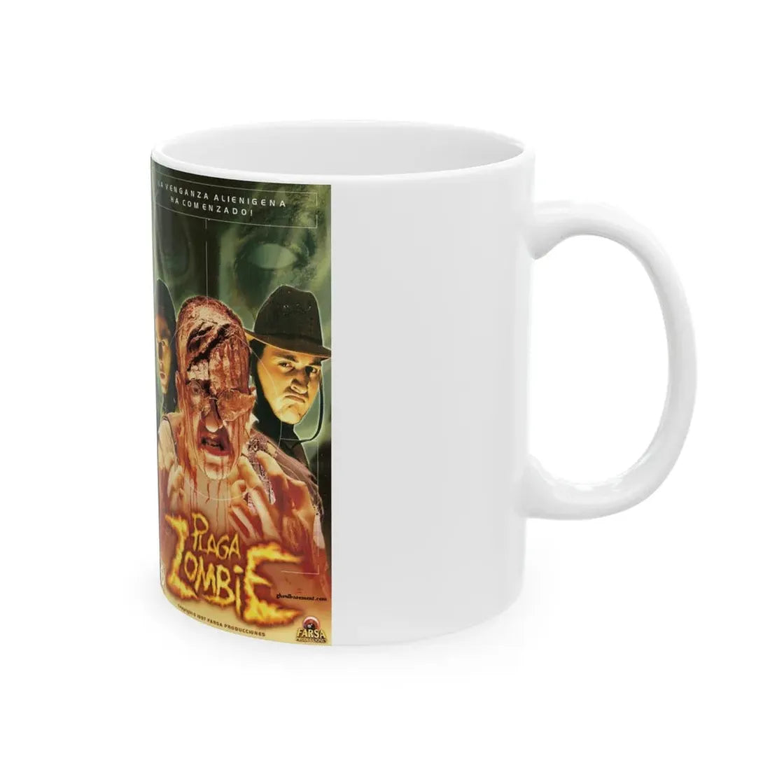 PLAGA ZOMBIE FARSA HOME VIDEO (VHS COVER) - White Coffee Mug - Go Mug Yourself