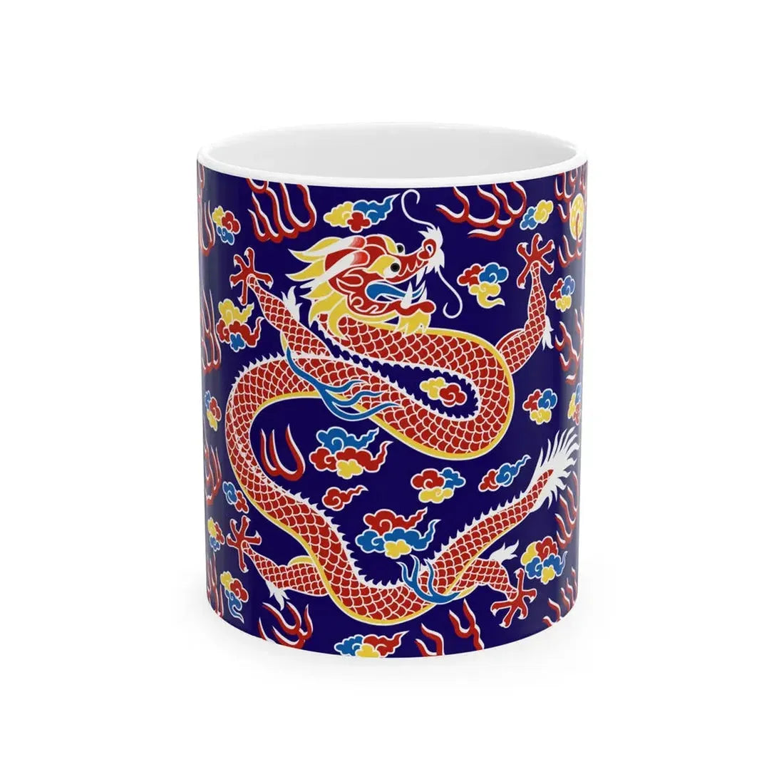 Plain Blue Banner (China) White Coffee Mug 11oz - Go Mug Yourself