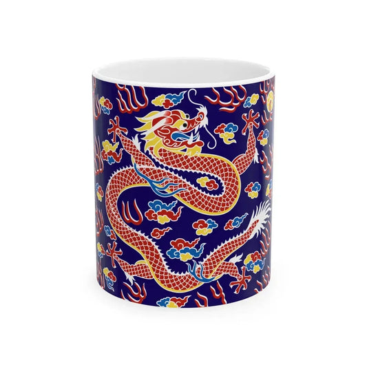 Plain Blue Banner (China) White Coffee Mug 11oz - Go Mug Yourself