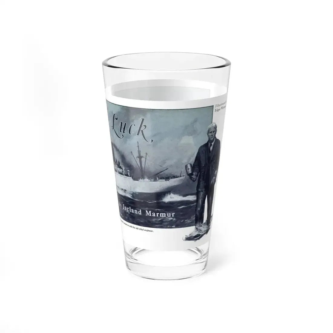 Plain Luck (1), Redbook, December 1934 (Magazine Illustration) Pint Glass 16oz - Go Mug Yourself