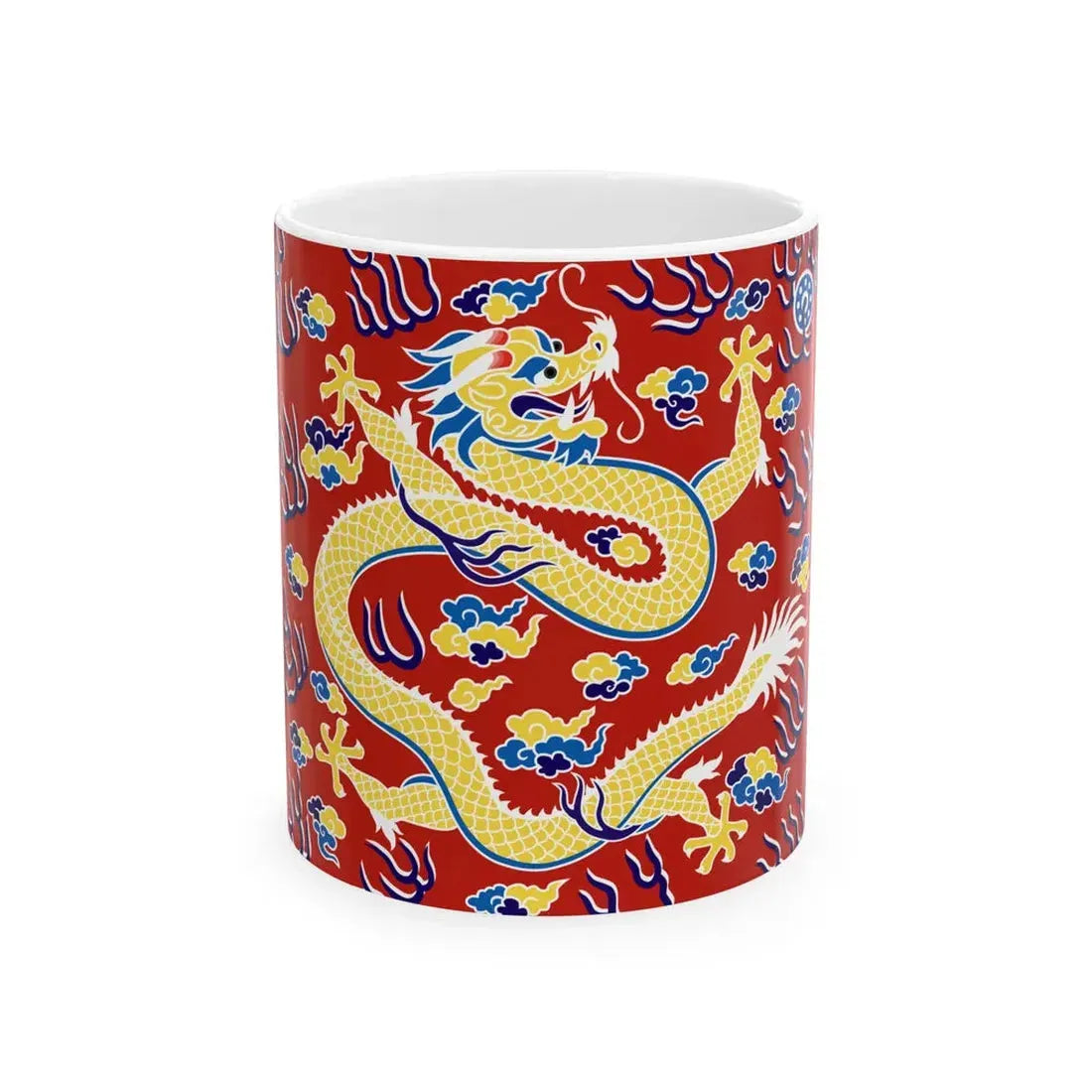 Plain Red Banner (China) White Coffee Mug 11oz - Go Mug Yourself